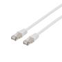 DELTACO U / FTP Cat6a patch cable, LSZH, 0.5m, white