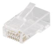 DELTACO RJ45 connector for patch cable, Cat6a, unshielded,  20-pack (MD-21)