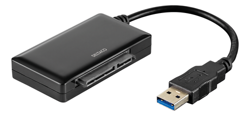 DELTACO Usb 3.0 Till Sata 6Gb/S Adapter, För 2,5/3,5 Hdd, S (USB3-SATA6G3)