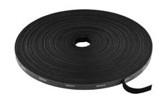 DELTACO Hook and loop fastener cable ties, width 10mm, 25m, black