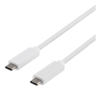 DELTACO USB 3.1 cable, Gen 1, Type C - Type C, 0.5m, white