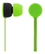 STREETZ in-ear hörlurar med mikrofon, 3,5mm, trasselfri, 1,2m, grön