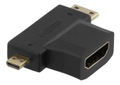 DELTACO HDMI hun til Mini HDMI & Micro HDMI han