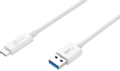 J5 CREATE USB 3.1 cable, Gen 2, Type C M - Type A M, 60W, 0,9m, white