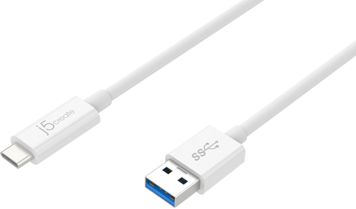 J5 CREATE USB 3.1 cable, Gen 2, Type C M - Type A M, 60W, 0,9m, white (JUCX06)