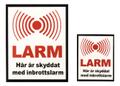 DELTACO Alarm Stickers for window, 10 pcs 35x44mm, 6 pcs 60x74mm