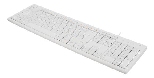 DELTACO Keyboard, 105 keys, Nordic layout, USB, white, 13 media keys (TB-628)