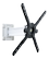 ERARD Cliff, 35-55", max 30kg, tilt, swivel, vattenpass, silver/ svart