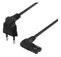 DELTACO Europlug (power CEE 7/16) (male) - Power IEC 60320 C7 Black 0.5m