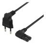 DELTACO ungrounded device cable 3M Bla