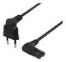 DELTACO Europlug (power CEE 7/16) (male) - Power IEC 60320 C7 Black 0.5m