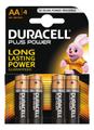 DURACELL Plus Power alkaliskt batteri, AA (LR06), 1,5V, 4-pack