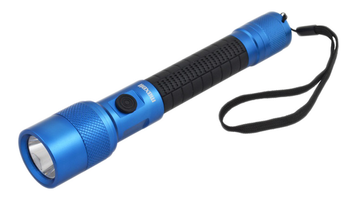 MAXELL UV LED-ficklampa,  IP44, aluminium,  drivs av 2xAA batterier,  blå (303767)