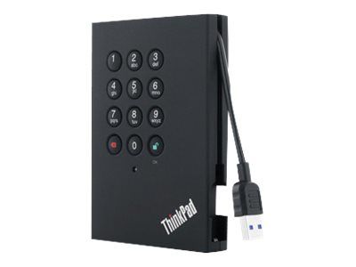 LENOVO o ThinkPad USB 3.0 Secure - Hard drive - 2 TB - external (portable) - USB 3.0 - 5400 rpm - for IdeaPad 3 15, Legion 5 15, ThinkCentre M75q Gen 2, M75s Gen 2, V15, V15 G2 ITL (4XB0K83868)