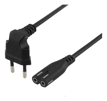 DELTACO Europlug (power CEE 7/16) (male) - Power IEC 60320 C7 Black 3m (DEL-109BF)