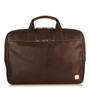 KNOMO NEWBURY Full Leather Single Zip Brief 15inch Brown
