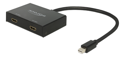 DELOCK Displayport 1.2 Splitter 1x mini Displayport in>2x HDMI out 4K (87696)