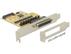 DELOCK PCI-Express kort, 1xDB44 ho, 1xDB44 ha - 4xRS-232 kabel