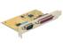 DELOCK PCI-Express kort, 1xDB25 ho, 1xRS-232 DB9 ha