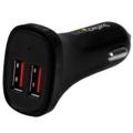 StarTech.com Dual Port USB Car Charger - High Power 24W/4.8A - Black - 2-Port USB Car Charger - Charge two tablets at once (USB2PCARBKS) - Car power adapter - 24 Watt - 4.8 A - 2 output connectors (US