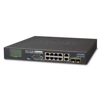 PLANET Switch  8-p 10/100 8xPoE+ 2xSFP Desktop B120W LCD (FGSD-1022VHP)