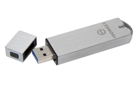 Kingston IronKey Basic S1000 - USB-flashstasjon - 32 GB - TAA-samsvar (IKS1000B/32GB)