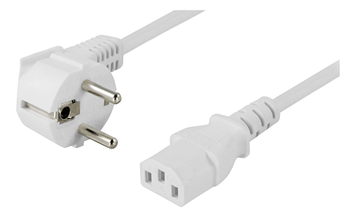 DELTACO Power CEE 7/7 (male) - Power IEC 60320 C13 White 10m (DEL-111AV)