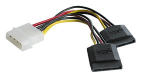 LINDY Serial ATA Power Adapter Cable 2x 15 Way SATA Female/ 4W5?PP (33299)