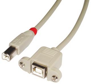 LINDY USB 2.0 Verlängerung BM/BF 1m  TypB Stecker an TypB Kupplung (31801)