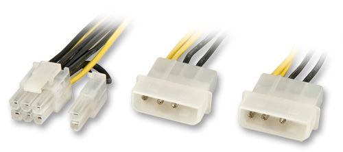 LINDY Stromadapterkabel Sli/PCIe 6+2  2x5.25, PCIe- & Grafikkarten (33159)