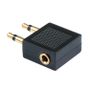 LINDY Audio-Adapter, 2x 3.5mm male an 3.5mm female  vergoldet
