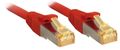 LINDY S/FTP PacthCord Cat7. RJ45 Plug. Red. 3.0m