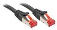 LINDY Cat.6 S/FTP Kabel, schwarz, 2m  Patchkabel