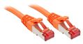 LINDY Cat.6 S/FTP Kabel, orange, 0,3m  Patchkabel