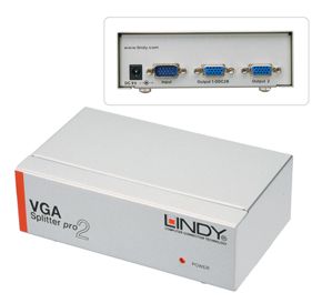 LINDY VGA Splitter Pro. 2x ports (32571)