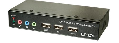 LINDY Cat6 KVM Extender Classic DVI USB Audio. 50m Factory Sealed (39377)