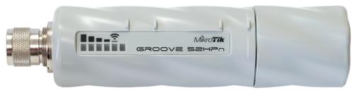 MIKROTIK RB GrooveA-52HPn 400MHz, 64MB RAM. 1xLAN 1xbuilt-in 2,4 GHz, 802.11a/ b/ g/ n WLAN (RBGrooveA-52HPn)