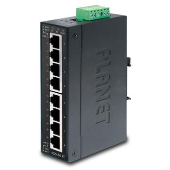 PLANET INDUSTRIAL 8-PORT 10/ 100/ 1000T IP30 SLIM TYPE 8-PORT INDUST     IN PERP (IGS-801T)