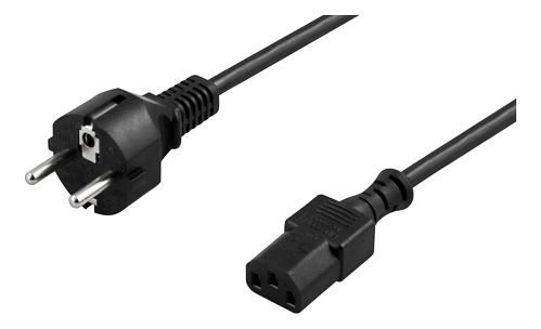 DELTACO grounded power cable, CEE 7/7 to IEC 60320 C13, 10m, black (DEL-111N)