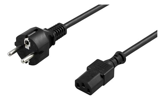 DELTACO grounded power cable, CEE 7/7 to IEC 60320 C13, 10m, black (DEL-111N)