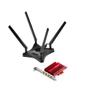 ASUS PCE-AC88 Wireless AC3100 Dual-band PCI-E client card 802.11ac 2167/1000Mbps 4T4R 2.4Ghz/5Ghz dualband 1024QAM up to 1000Mbps