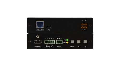 ATLONA HDBaseT Scaler with HDMI & Analog Audio Display Control, Audio de embedding PoE (AT-HDVS-150-RX)