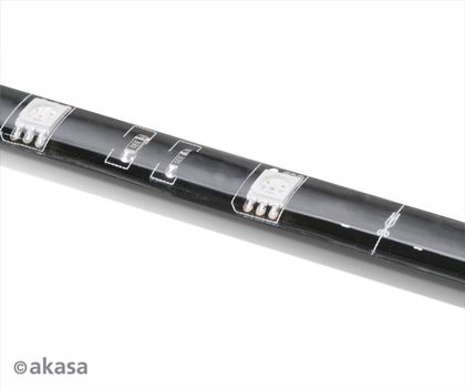 AKASA "Vegas M" Magnetic LED Strip Light 50 cm, 15x LEDs, Flexible, Molex 4 pin, 12V, Power Adapter Cable (AK-LD05-50RB)