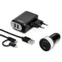 PORT DESIGNS WALL+CAR CHARGER 2X USB+2IN1