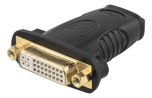 DELTACO Goobay 68690 HDMI/ DVI-I Adapter, Gold-Plated,  Female, Type A (68690)
