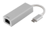 DELTACO PRIME USB C Network Adapter, Gigabit, RJ45, aluminum,  silver