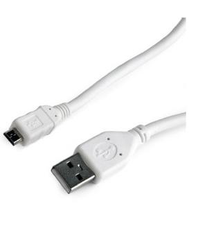 GEMBIRD micro USB 2.0 cable AM-MBM5P 1m, white (CCP-MUSB2-AMBM-W-1M)