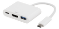 DELTACO USB-C Multiport adapter, White