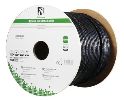 DELTACO Cat6A Outdoor cable SFTP black 100m (TP-52)