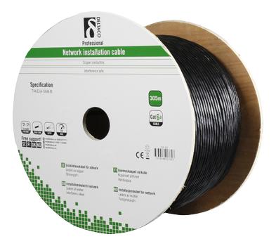 DELTACO Cat6A Outdoor cable SFTP black 305m (TP-53)
